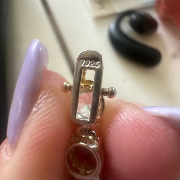 Sparkling Sterling Silver & Blue Topaz Tennis Bracelet, 7” - Picture 3 of 10